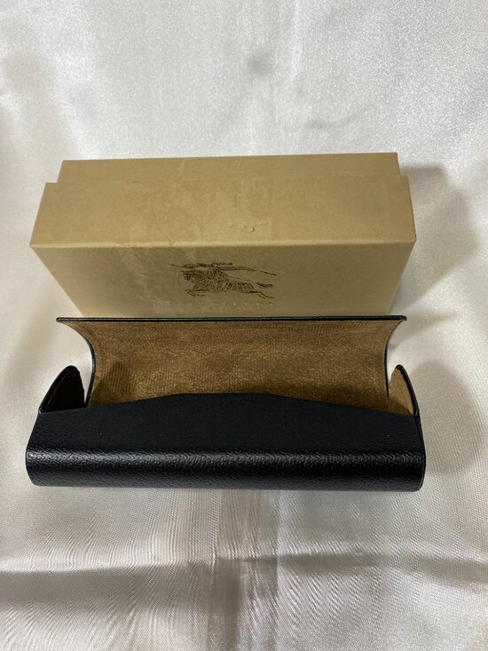 Burberry Sunglasses Eyeglasses Case Set,Black Hard Faux Leather,Logo Lining,Card main image 5
